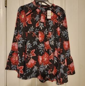 NWT Loft Blouse Flower Women's XS